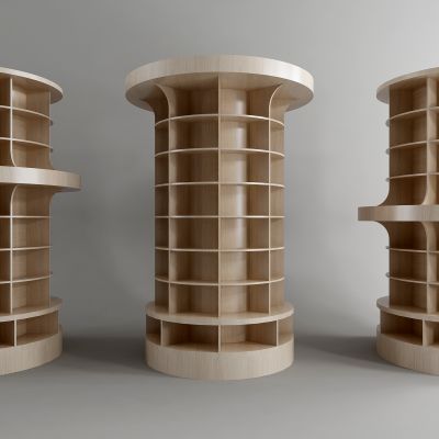 现代圆形置物架 书架