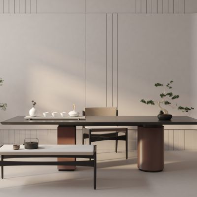 现代极简茶桌椅组合