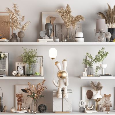 现代装饰摆件组合 饰品摆件 画 花瓶花艺 雕塑