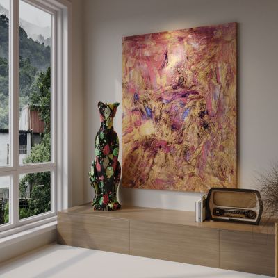 侘寂风装饰画，摆件，雕塑装置