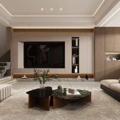 现代客厅，背景墙，电视背景