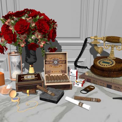 雪茄 烟斗 怀表 眼镜 复古电话 烟灰缸 香烟 花瓶