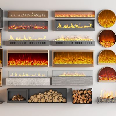 现代壁炉 电子壁炉 火炉 木材 雾化壁炉 嵌入式壁炉
