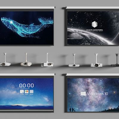 现代投影仪，投影幕布，投影设备，投影机