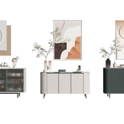 现代玄关柜3D模型