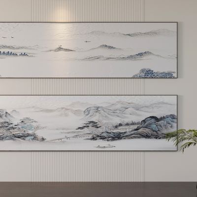 新中式装饰画3D模型