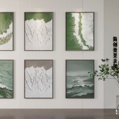 现代装饰画3D模型