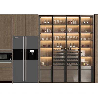 新中式酒柜 餐边柜3D模型