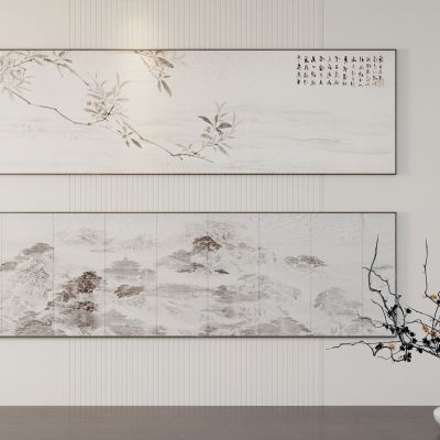 新中式装饰画3D模型