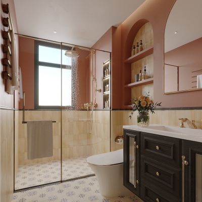 中古风卫生间 浴室