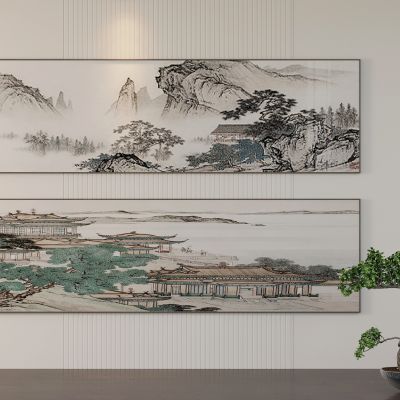 新中式装饰画3D模型