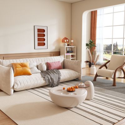 现代奶油风家居客厅