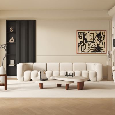 现代侘寂风家居客厅