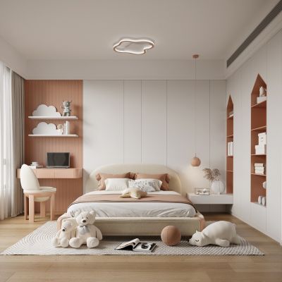 现代女孩儿童房