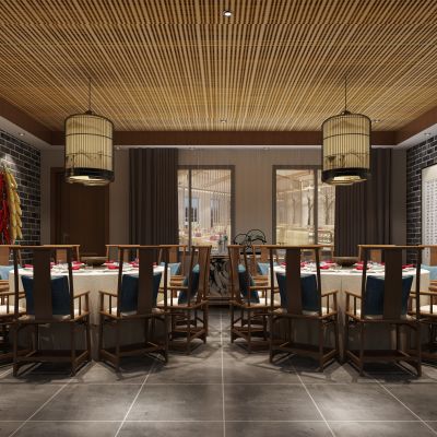 中式农家乐餐厅包厢