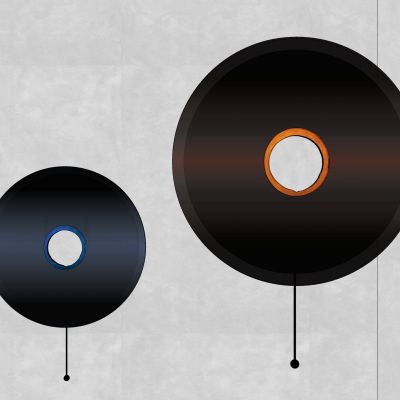 侘寂，黑胶，碟片，壁灯