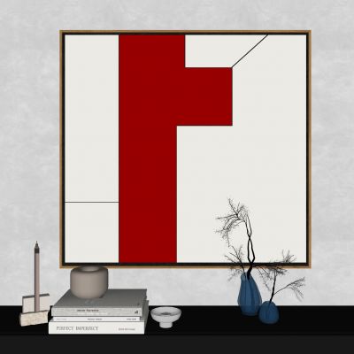 侘寂，现代，抽象，极简，红色，装饰画