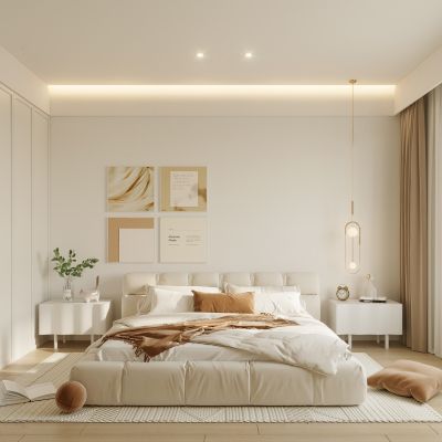 奶油风卧室 主卧