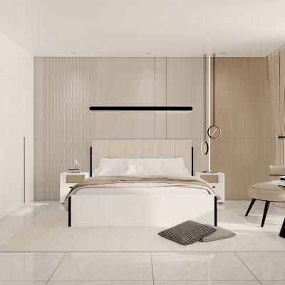 现代奶油风卧室 宿舍 客房 公寓