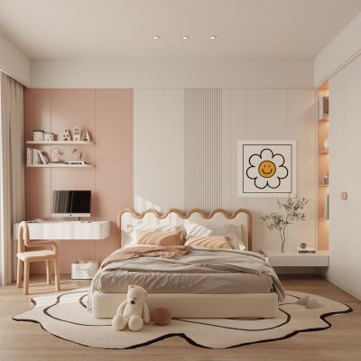 北欧小孩房卧室 女儿房