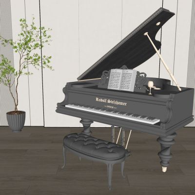 现代钢琴组合 木质钢琴  烤漆钢琴 钢琴凳 琴谱