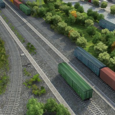现代货运火车站