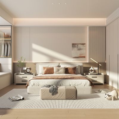 奶油风卧室 主卧