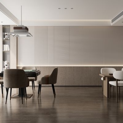 现代麻将房 棋牌室