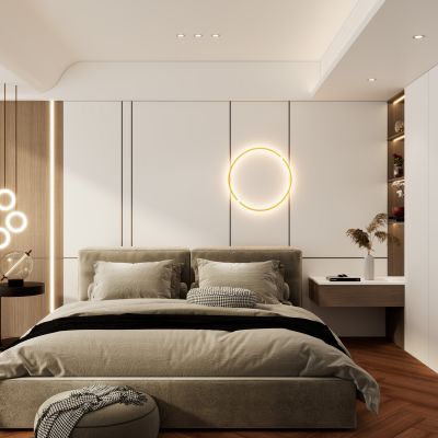 北欧原木风卧室