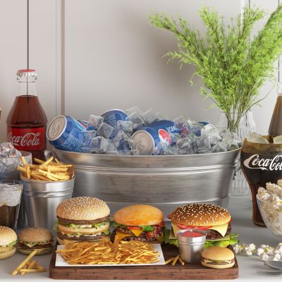 食物饮料 可乐 汉堡薯条 爆米花饮料 百事可乐 可口可乐