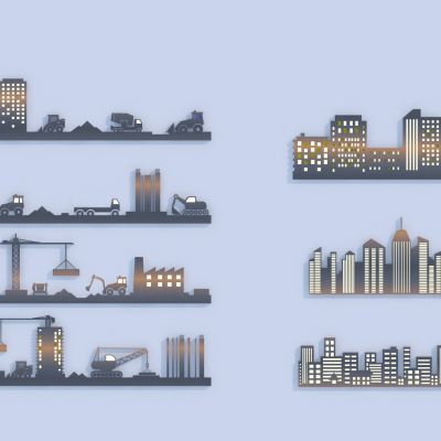 现代城市建设剪影