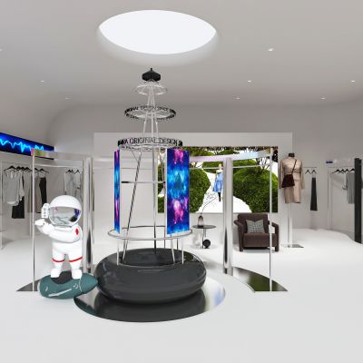 现代黑白服装店