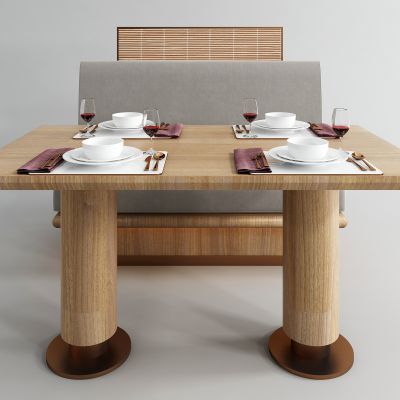 现代餐桌 卡座