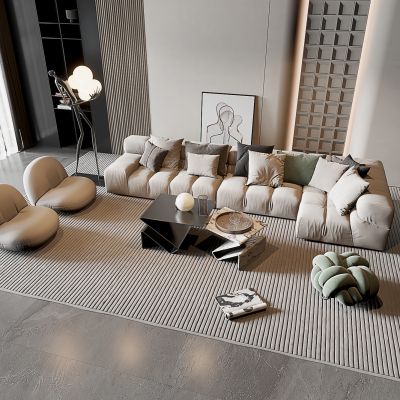 现代简约轻奢客厅