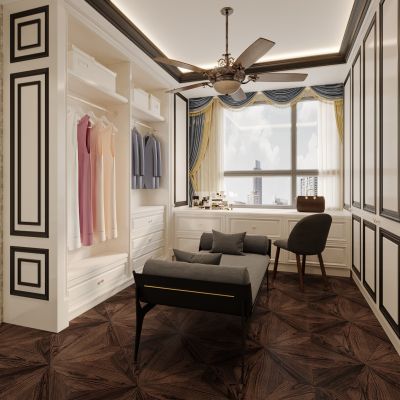 中古法式衣帽间，摆件