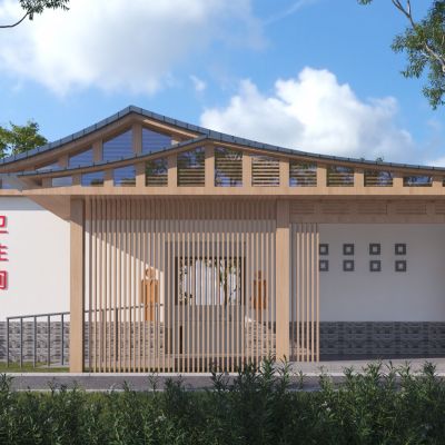 新中式公共厕所3D模型