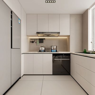 现代厨房，厨房，橱柜