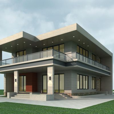 现代二层别墅 小房 居住