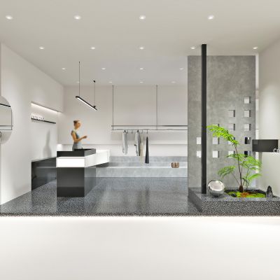 现代黑白服装店