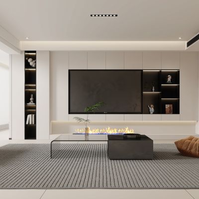 现代电视背景，电视背景，客厅，电视柜