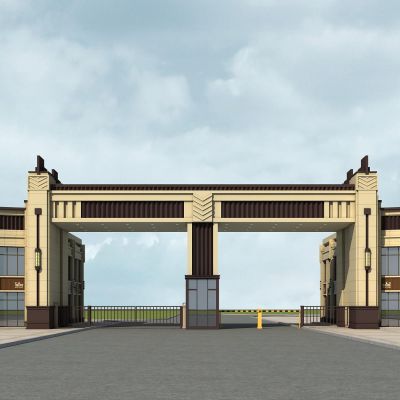 简欧 阿代口 小区 商业大门 入口