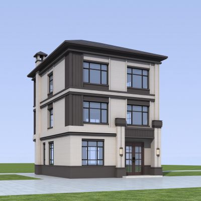 后现代 三层别墅 小房 民宿