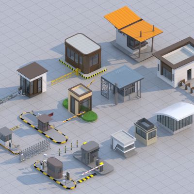 现代岗亭3D模型