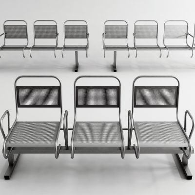 现代金属公用椅