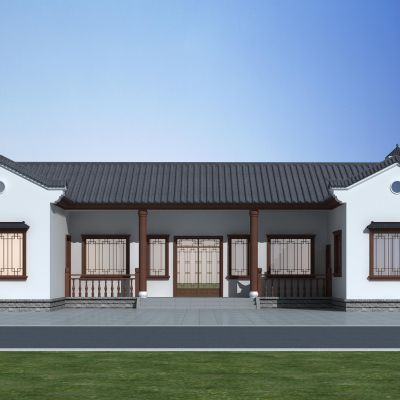 中式 古建 别墅 合院 平房 小房