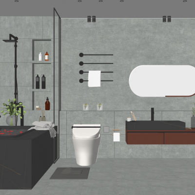 现代简约风干湿分离卫生间