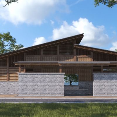 新中式公共厕所3D模型