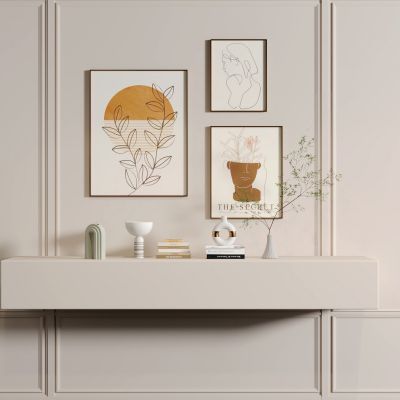 奶油风装饰画 组合画