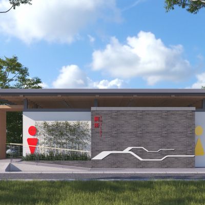 新中式公共厕所3D模型