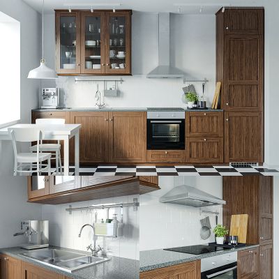 现代家居厨房 油烟机灶具 冰箱 洗碗机 橱柜